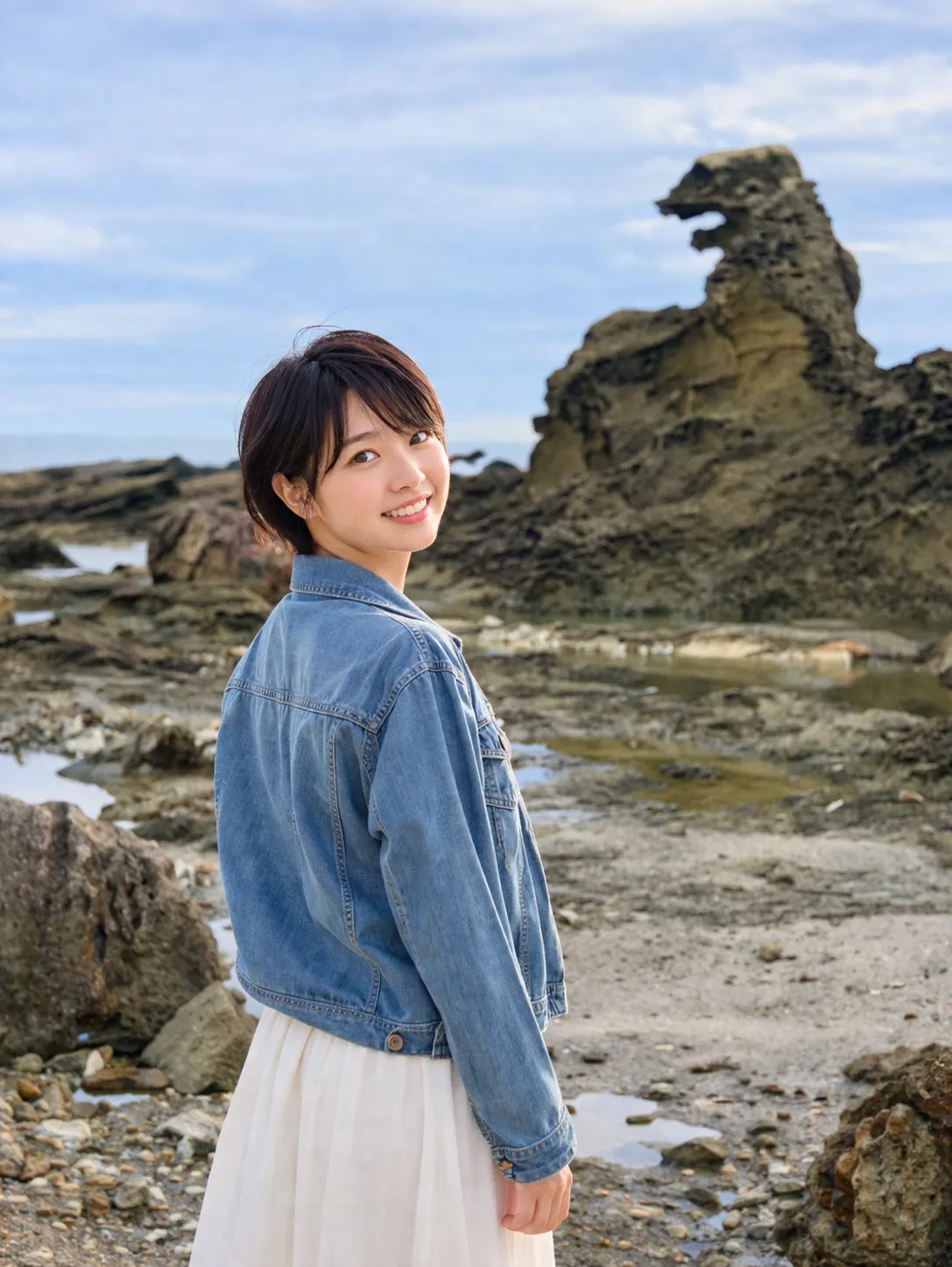 男鹿の海とひより